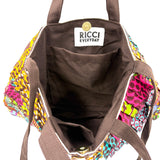 アフリカンプリント・フリル・スクエアバッグ - 2 -