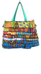 アフリカンプリント・フリル・スクエアバッグ - 6 -