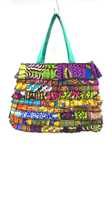 アフリカンプリント・フリル・スクエアバッグ - 6 -