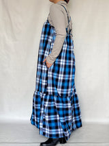 クロスティアードドレス - マサイシュカ ・ ブルー&ブラック -