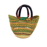 エレファントグラスバスケット S - イエロー&グリーン -