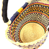 エレファントグラスバスケット S - オレンジ&ネイビー -