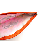 サファリポーチ(フラット)- Papaya Zebra -