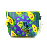 サファリポーチ(マチ付き)- Avocado Chameleon-