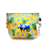 サファリポーチ(マチ付き)- Pineapple Rhino -