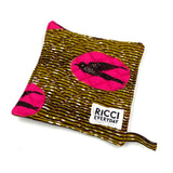 鍋敷き - ツバメ・イエロー&ピンク -