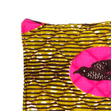 鍋敷き - ツバメ・イエロー&ピンク -