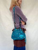 プリント・バルーンバッグ - 青のさざめき -