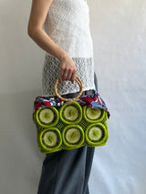 フルーツクロシェット・バスケットw/ミニアズマバッグ - ライトグリーン -