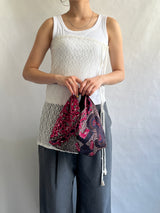 フルーツクロシェット・バスケットw/ミニアズマバッグ - ウォルナット -