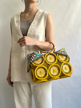 フルーツクロシェット・バスケットw/ミニアズマバッグ - イエロー -