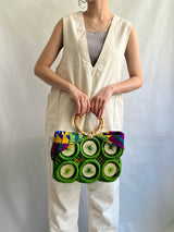 フルーツクロシェット・バスケットw/ミニアズマバッグ - グリーン -