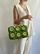 フルーツクロシェット・バスケットw/ミニアズマバッグ - グリーン -