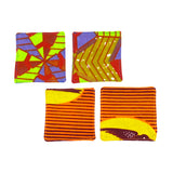 コースター (4枚セット) - 砂漠の宝石 -&ツバメ・オレンジ&イエロー -