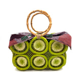 フルーツクロシェット・バスケットw/ミニアズマバッグ - ライトグリーン -
