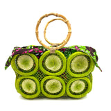 フルーツクロシェット・バスケットw/ミニアズマバッグ - ライトグリーン -