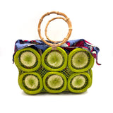 フルーツクロシェット・バスケットw/ミニアズマバッグ - ライトグリーン -