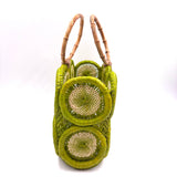 フルーツクロシェット・バスケットw/ミニアズマバッグ - ライトグリーン -