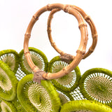 フルーツクロシェット・バスケットw/ミニアズマバッグ - ライトグリーン -