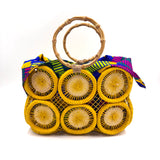 フルーツクロシェット・バスケットw/ミニアズマバッグ - イエロー -