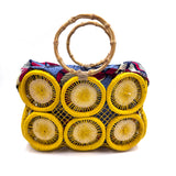 フルーツクロシェット・バスケットw/ミニアズマバッグ - イエロー -
