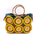 フルーツクロシェット・バスケットw/ミニアズマバッグ - イエロー -