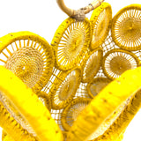 フルーツクロシェット・バスケットw/ミニアズマバッグ - イエロー -