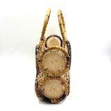 フルーツクロシェット・バスケットw/ミニアズマバッグ - ウォルナット -