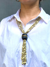 African Art Necklace L -Doki pottery-