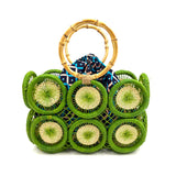 フルーツクロシェット・バスケットw/ミニアズマバッグ - グリーン -