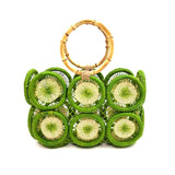 フルーツクロシェット・バスケットw/ミニアズマバッグ - グリーン -