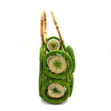 フルーツクロシェット・バスケットw/ミニアズマバッグ - グリーン -