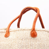 Sizar Two Tone Marche Bag L -White & Beige-