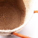 Sizar Two Tone Marche Bag L -White & Beige-