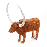 カラフル・ビーズ・カウ - ゴールドブラウン -