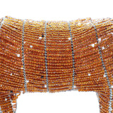 カラフル・ビーズ・カウ - ゴールドブラウン -