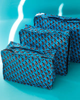 収納ポーチL - ホロホロ・レッド&グリーン -