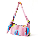 プティリボンバッグ - ツバメ・レッド&イエローグリーンブルー -