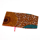 Book cover -Big Eye Turquoise Orange & Brown-