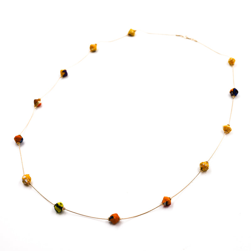 Star necklace -yellow & orange-
