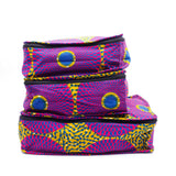 収納ポーチL - ホロホロ・レッド&グリーン -