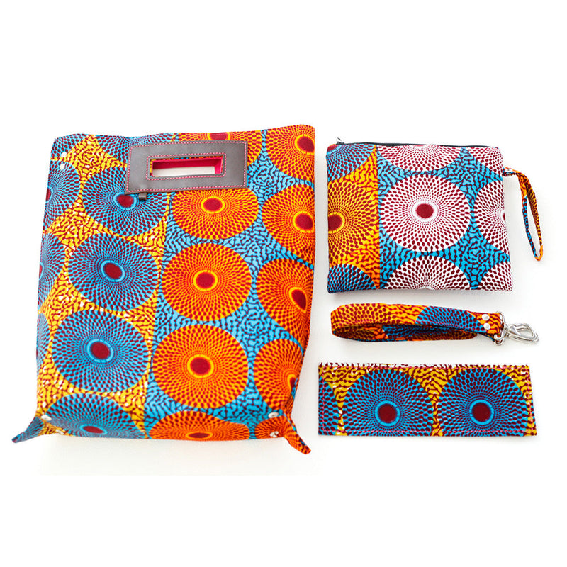 Akello Bag 4WAY 38  -Big Eye Turquoise Orange & Brown-