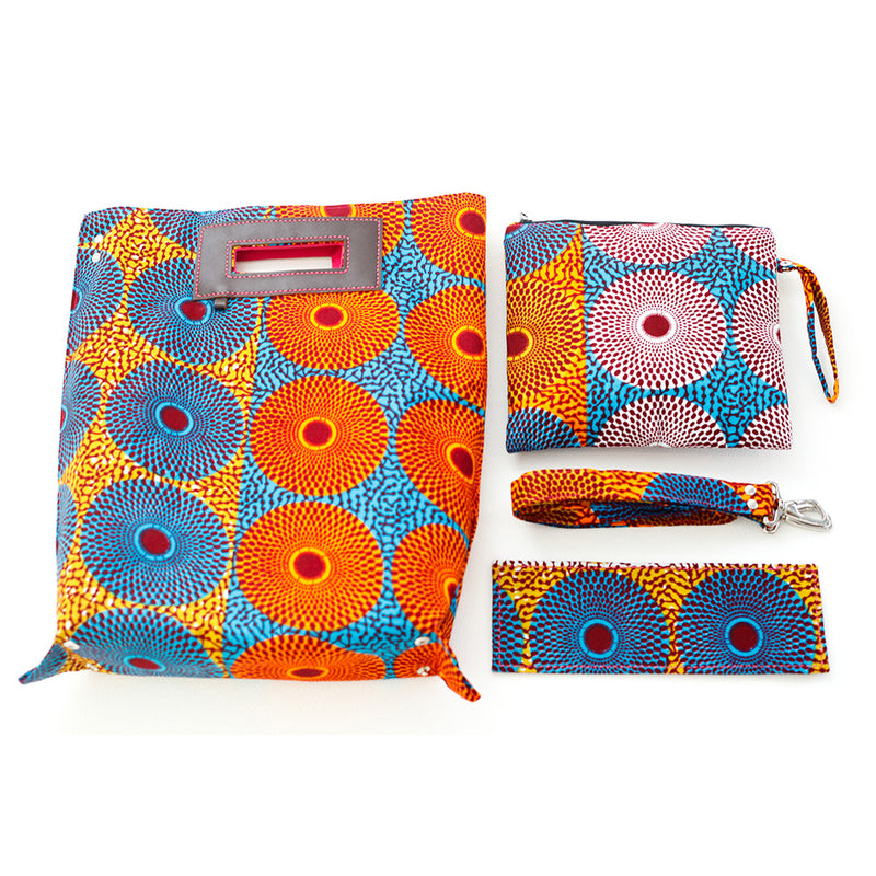 Akello Bag 4WAY 38  -Tropical palm trees / yellow--
