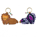 Lion key chain -purple & purple-
