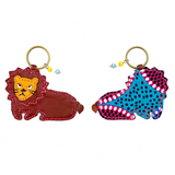 Lion key chain -black & brown-
