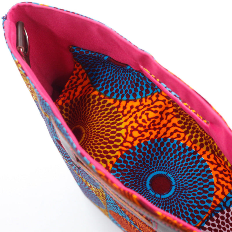 Akello Bag 4WAY 38  -Big Eye Turquoise Orange & Brown-