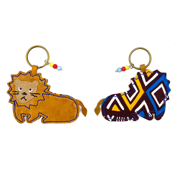 Lion key chain -black & brown-
