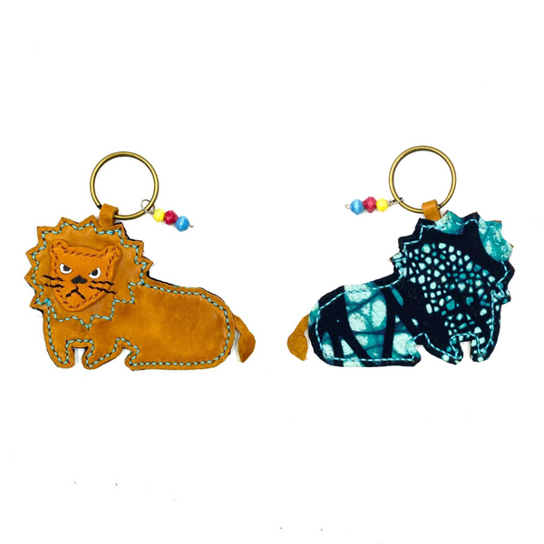 Lion key chain -black & brown-