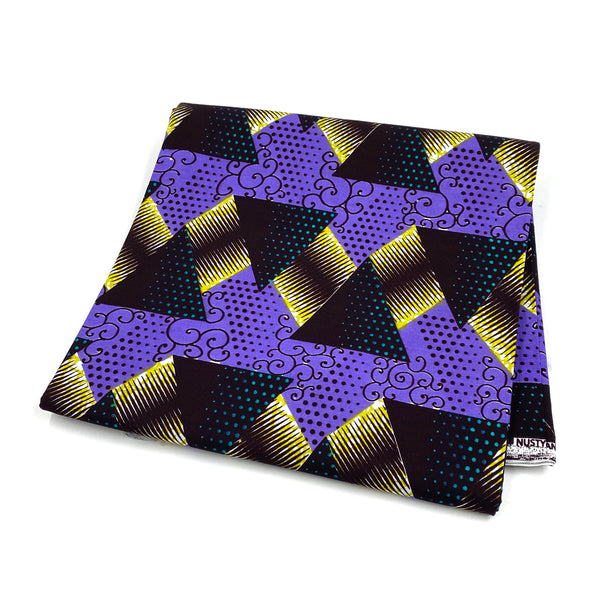 African print fabric -Metallic purple-
