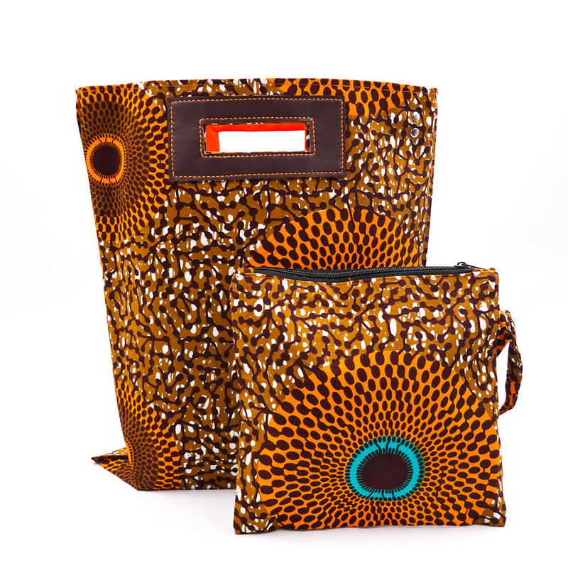 Akello Bag 4WAY 38  -Big Eye Turquoise Orange & Brown-